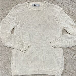 Zara Off-White Knit Pullover size S